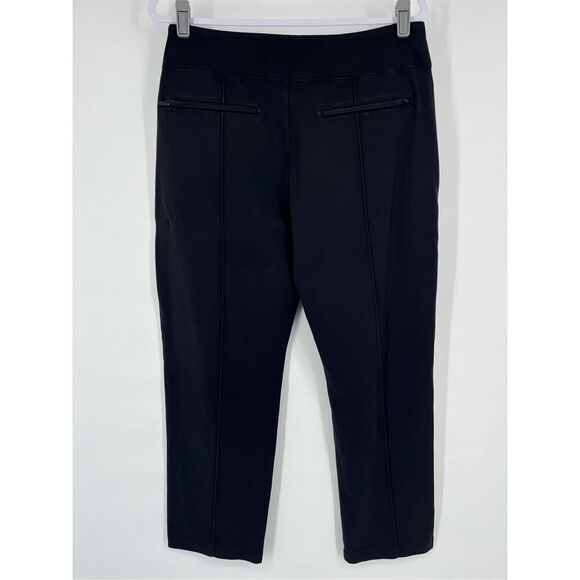 Athleta Eastbound Straight Pull On Pant Stretch Zip Pockets Black Size 14 988039 - Picture 4 of 10